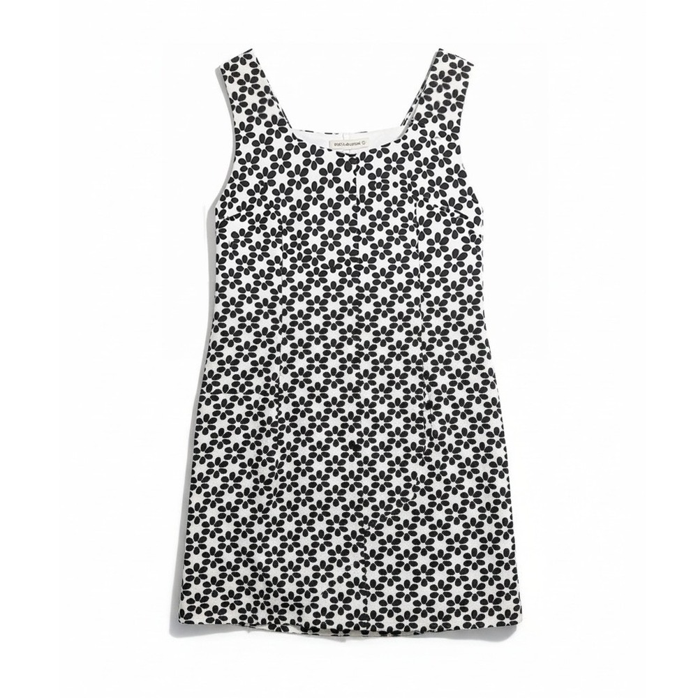 SM Wardrobe Mini Dress Black White Daisy Floral Size XL